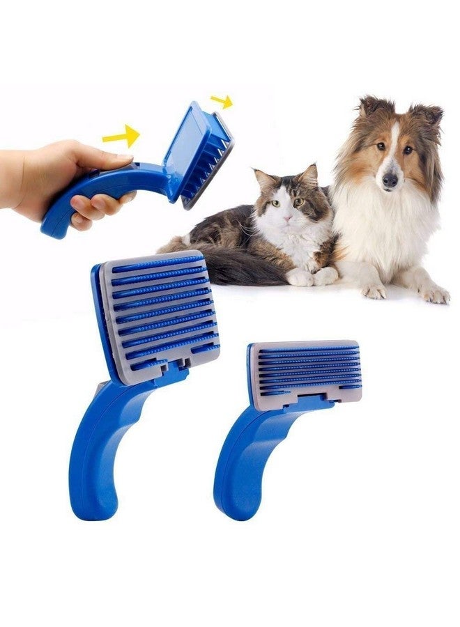 مجموعة من 2 قفاز تنظيف الحيوانات الأليفة Slicker Brush للكلاب والجراء من السلالات الكبيرة التي تتساقط شعرها من السلالات الصغيرة والمتوسطة والكبيرة، قفاز إزالة شعر الحيوانات الأليفة - تدليك بخمسة أصابع للكلاب والقطط ذات الفراء الطويل والقصير - Image 2