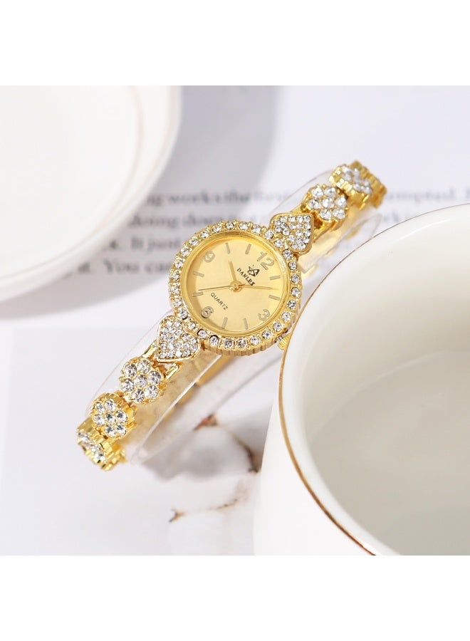 QUARTZ 2Pcs Ladies Watch Set Watch + Bracelet Set - Image 4