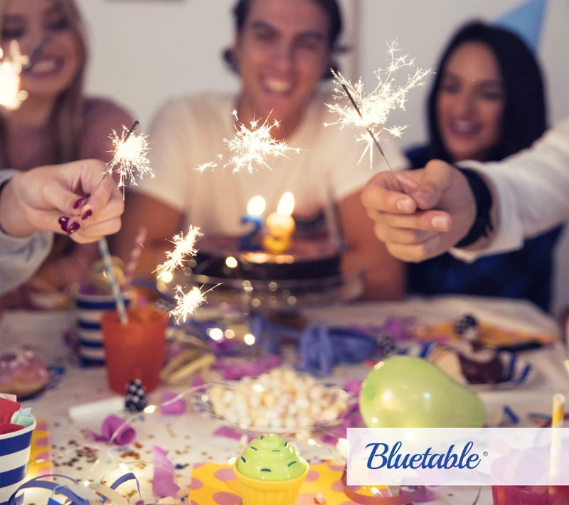 Bluetable White Plastic Tablecloth Disposable (12 Pack) Bulk - Ultra Heavy Duty Rectangle Tables Table Cloths - (54    X 108   ) 6 Foot Or 8 Foot Tables, Birthday Parties Christmas Party [12 Pack] - Image 5
