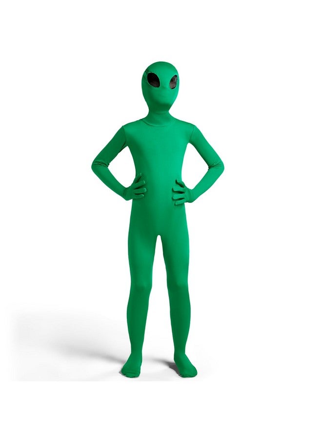 Spooktacular Creations Kids Alien Costume, Green Alien Jumpsuit For Boys, Girls Halloween Dress Up, Role-Playing And Costume Parties-Stnd - Image 4