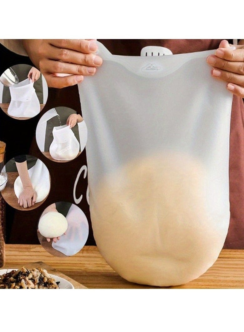 OMEVE 1pc Versatile Silicone Dough Kneading Bag for Bread, Pastry, and Pizza - Flour Mixer Bag for Easy Mixing - Kitchen Tool and Accessory for Effortless Baking - Image 1