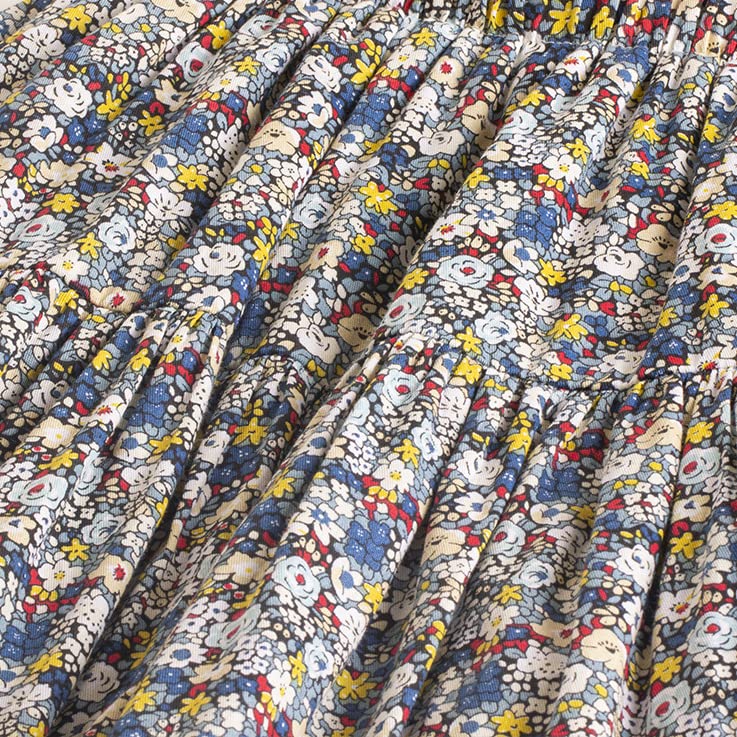 WELAKEN Floral Long Skirt for Girls Toddler & Kids & Teens II Girl's A-Line Maxi Skirts Blue - Image 5