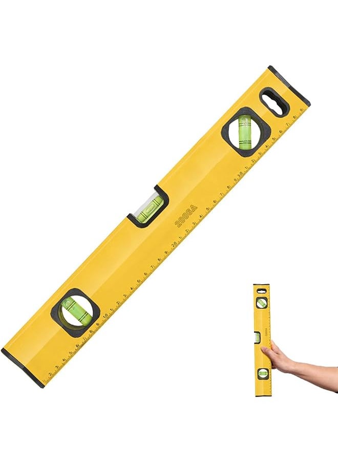 PROMASS promass Magnetic Spirit Level, 16-Inch Aluminium Alloy Torpedo Level with 3 Bubbles (45°, 90°, 180°), Shockproof & Shock Resistant Design, 400mm  - Image 1