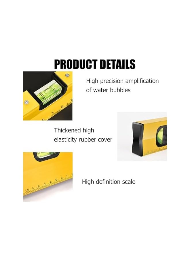 PROMASS promass Magnetic Spirit Level, 16-Inch Aluminium Alloy Torpedo Level with 3 Bubbles (45°, 90°, 180°), Shockproof & Shock Resistant Design, 400mm  - Image 5