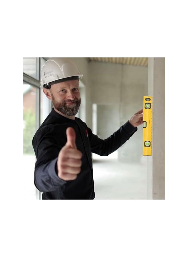 PROMASS promass Magnetic Spirit Level, 16-Inch Aluminium Alloy Torpedo Level with 3 Bubbles (45°, 90°, 180°), Shockproof & Shock Resistant Design, 400mm  - Image 4