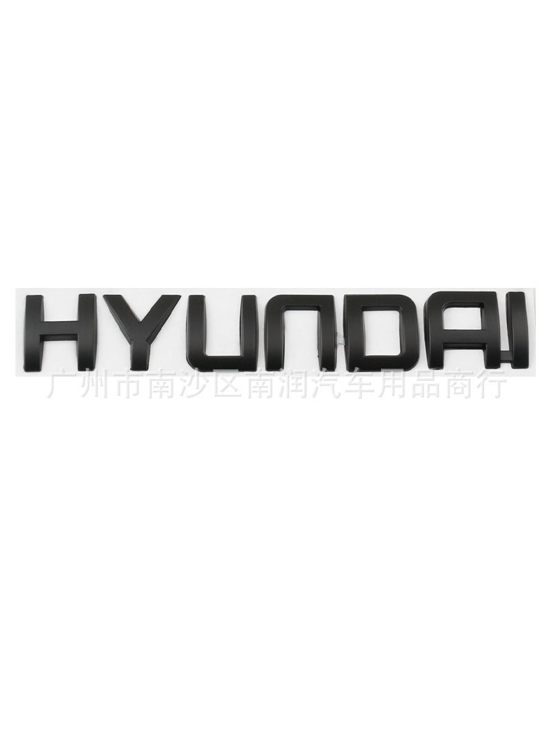 Generic - 1 x 5 pcs Custom HYUNDAI Emblem Metal Car Badge Black - Image 1