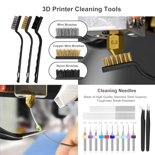 Mintion 82 Pcs 3D Printer Tool Kit with Case, 3D Printing Tools with Accessories of Deburring Tool, Nozzle Cleaning Kit, Screwdriver Kit, Tube Cutter for 3D Print Removing, Cleaning, Finishing, Carving - Image 2