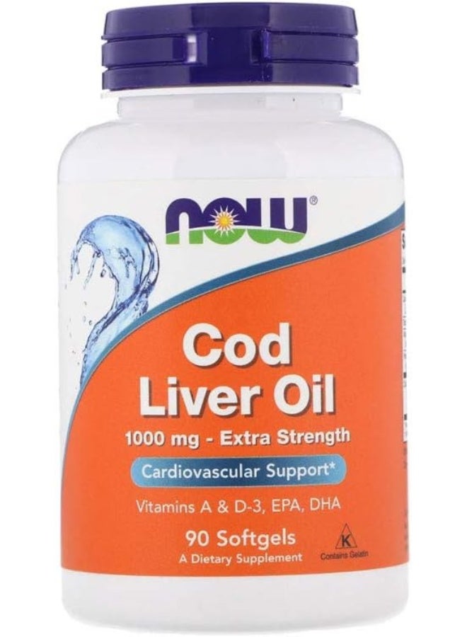 now Foods, Cod Liver Oil, 1,000 Mg, 90 Softgels - Image 2