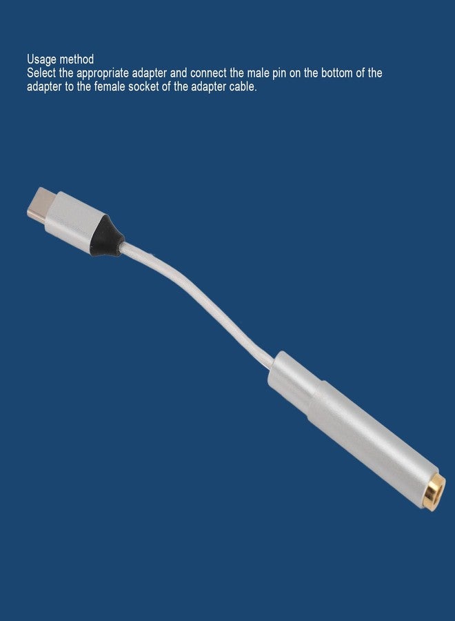 ciciglow محول سماعة رأس أنثوي USB Type C إلى 2.5mm 3.5mm 4.4mm من ciciglow، توصيل وتشغيل كابل دنجيل صوتي USB C إلى Aux للهاتف المحمول، يدعم 32 بت 384 كيلوهرتز PCM - Image 5