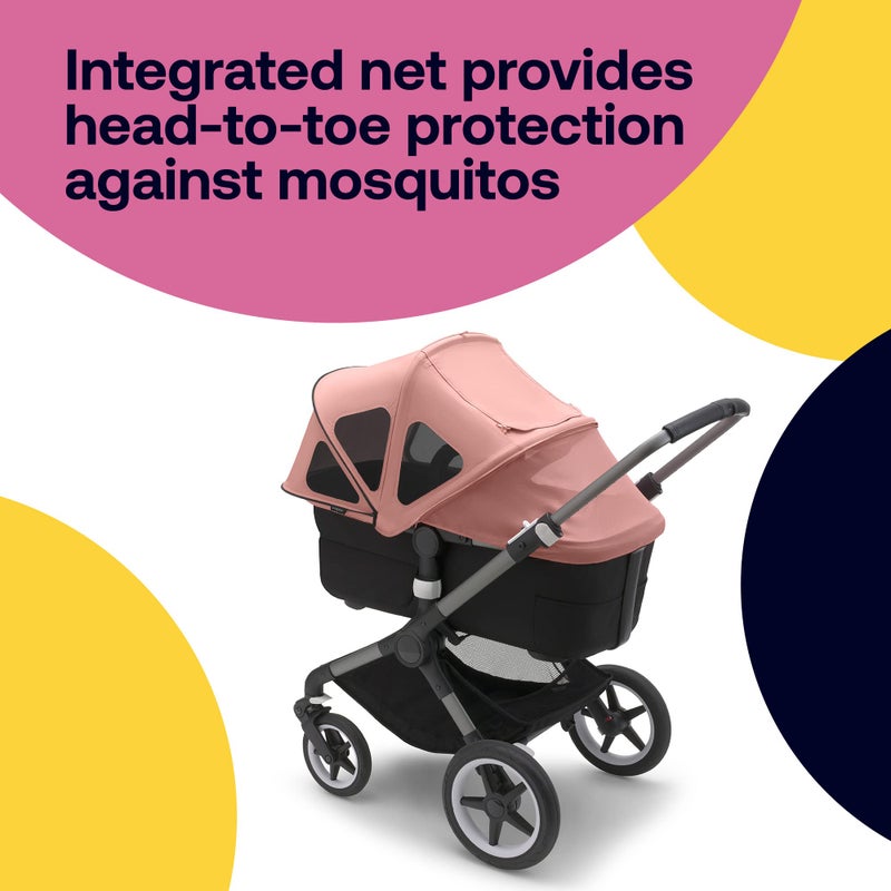 Bugaboo Breezy Sun Canopy, Extendable for Extra Coverage and Optimal Sun Protection, Water Repellent, Compatible with Fox/Cameleon 3/Lynx Strollers (Morning Pink) - Image 5