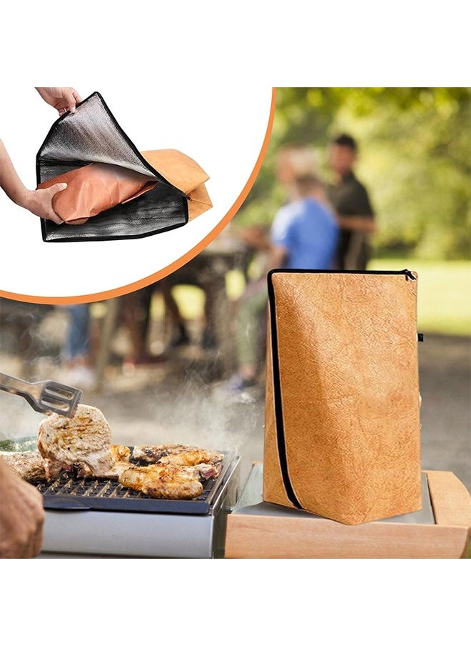 Reusable BBQ Meat Resting Blanket with Zipper – Large Insulated Bag for Resting Meat After Grilling and Smoking – Durable, Foldable & Easy to Clean BBQ Blanket (1 Pack, 21.4 x 16 x 8 in)