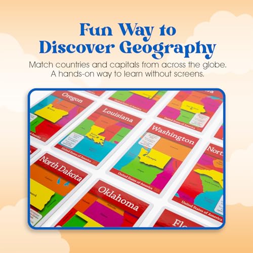 GeoToys GeoBingo, USA Bingo for Kids, Geography Game for Home, School or Camp - Fun Bingo Games for Family, Play & Learn States and Capitals of the USA, Bingo Game for Kids Ages 4 and Up - Image 4