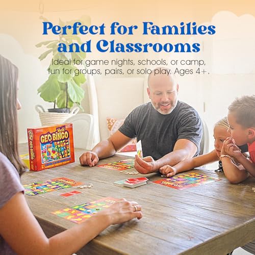 GeoToys GeoBingo, USA Bingo for Kids, Geography Game for Home, School or Camp - Fun Bingo Games for Family, Play & Learn States and Capitals of the USA, Bingo Game for Kids Ages 4 and Up - Image 5