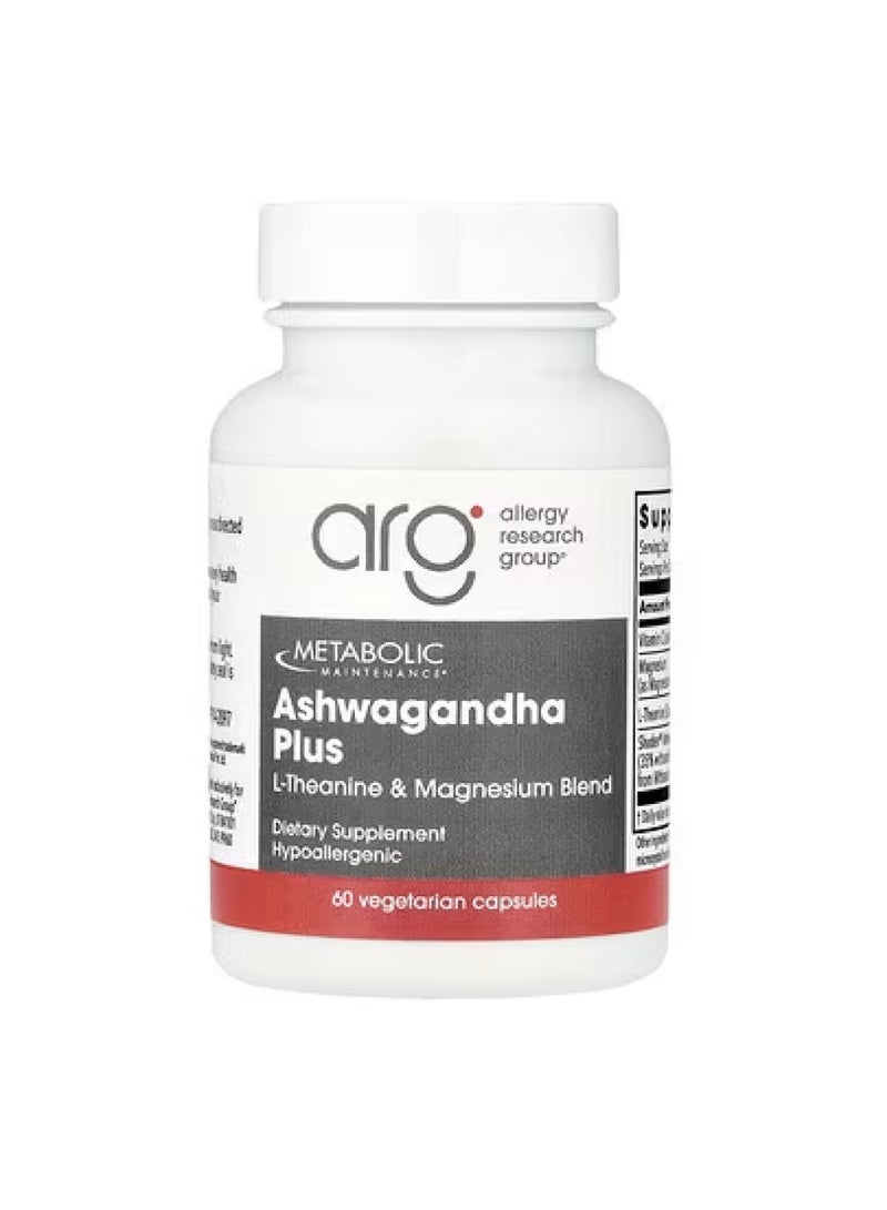 Metabolic Maintenance Ashwagandha Plus, L-Theanine & Magnesium Blend, 60 Vegetarian Capsules