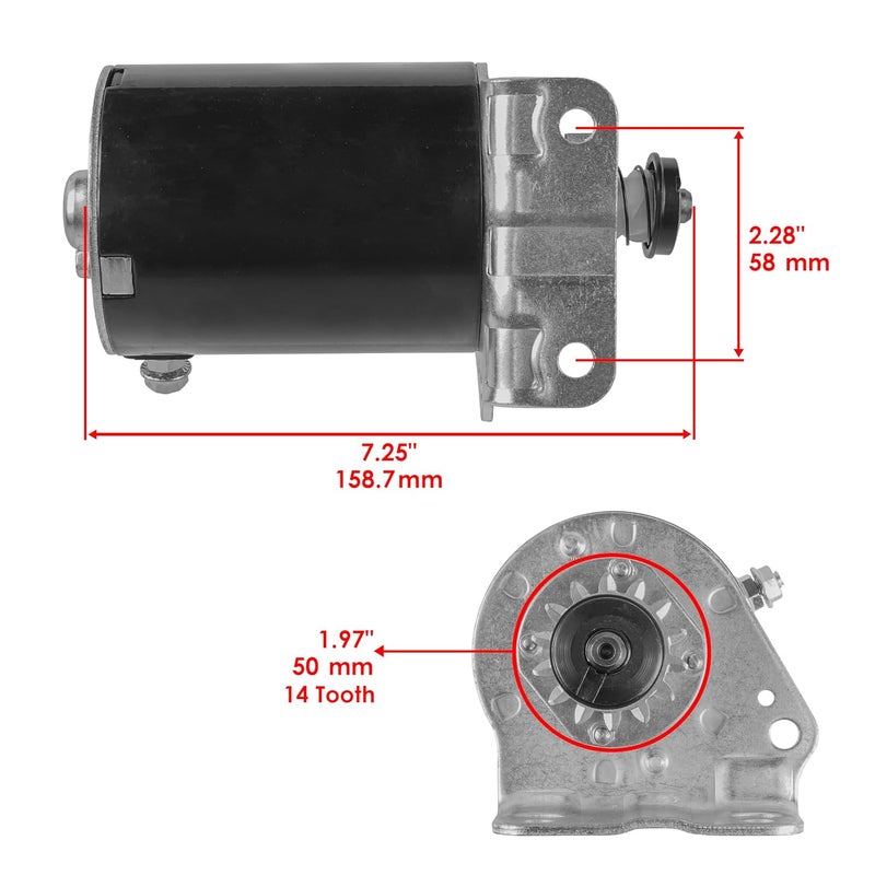 Caltric Starter Motor Compatible with John Deere Tractors LA100, LA105, LA110, LA115, LA125 - Image 2