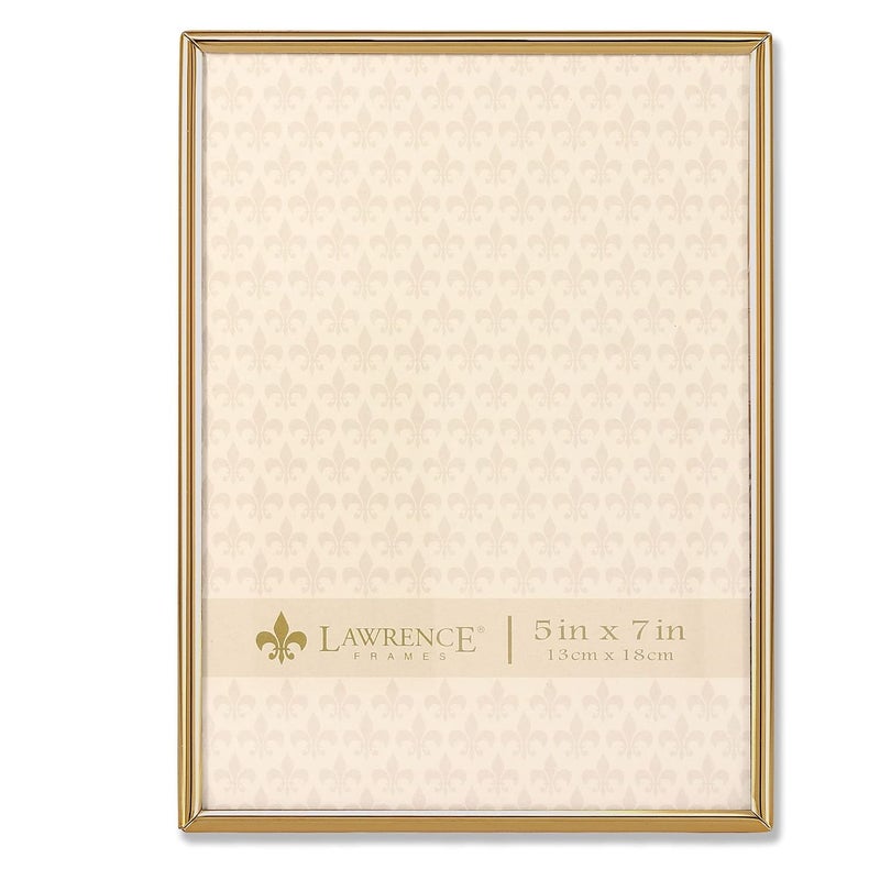 Lawrence Frames 5""W x 7""H Simply Gold Metal Picture Frame (670057) - Image 1
