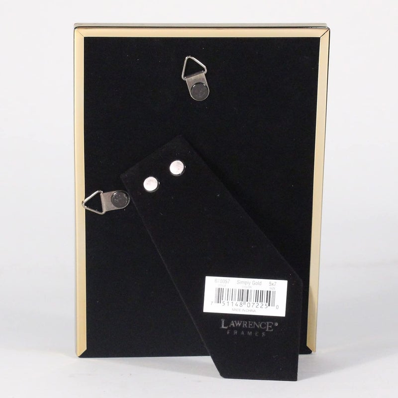 Lawrence Frames 5""W x 7""H Simply Gold Metal Picture Frame (670057) - Image 3