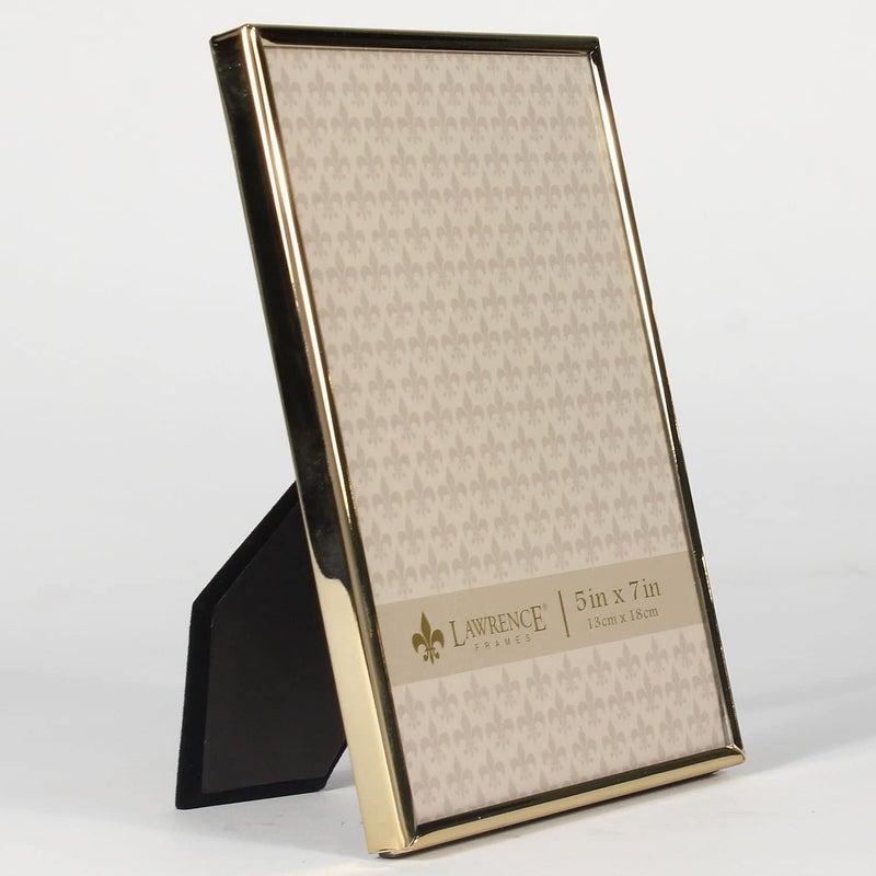 Lawrence Frames 5""W x 7""H Simply Gold Metal Picture Frame (670057) - Image 2