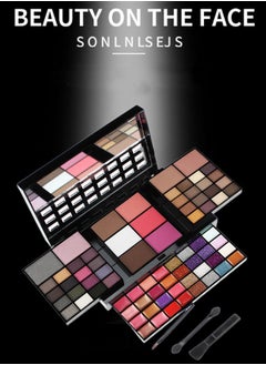 VERONNI 74 Colors Makeup-powder Disc Lip Gloss Highlighter Blusher Eye Shadow Palette Shading Contour Corrector Matte Shimmer Cosmetics Kit  - Image 3