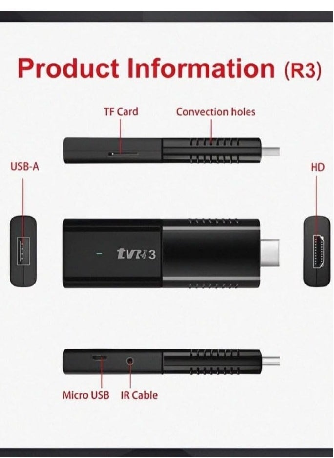 Generic - New TV Stick TVR3 Remote Control TV Stick, 2GB RAM + 16GB ROM 1080P HDR, Quad Core 64 Bit 1 WIFI 4G/5G | 4K Portable Streaming Media Player Powered by Android 12.1 TV Google Assistant - Image 1