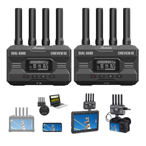 Accsoon CineView HE Wireless Video TransmitteReceiver 245Ghz UVC Out for Live Streaming 1080p60 006s Latency 1200ft Range up to 4 Devices Monitoring Compatible with CineView M7 Pro2 SDISE - Image 1