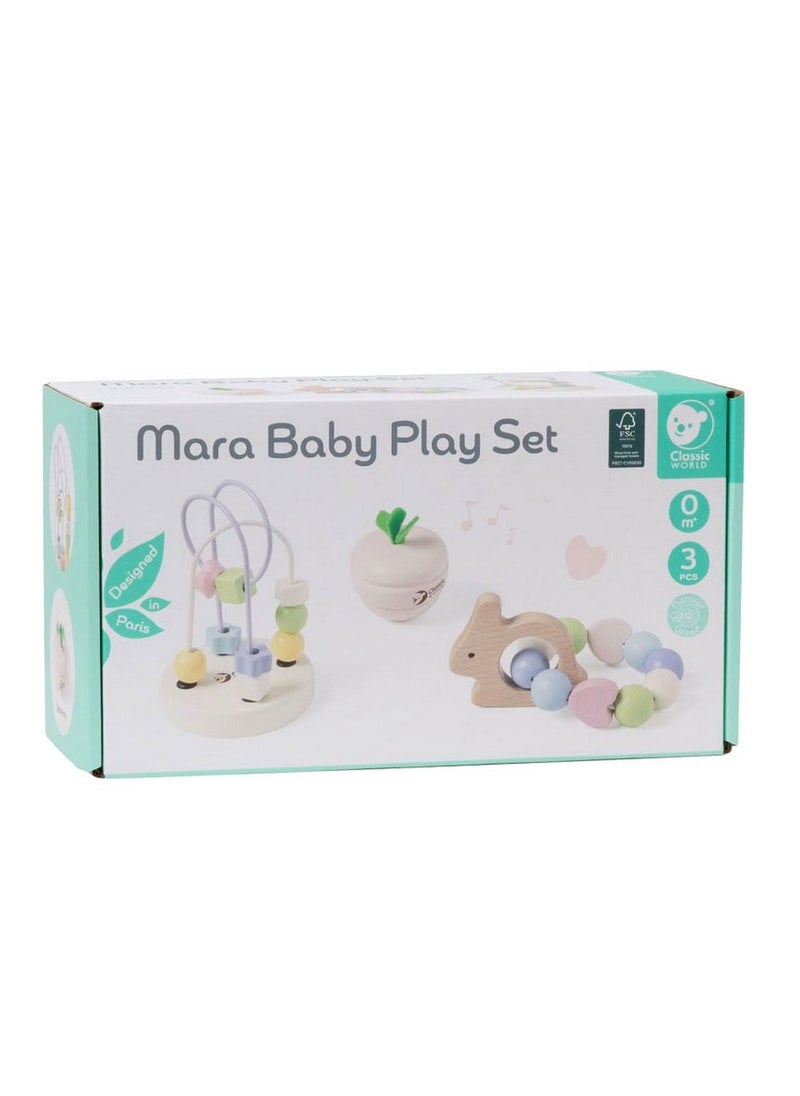 Classic World - Classic World Mara Baby Play Set - Wooden Baby Toy Set, Educational Toy for Infants, Early Learning Playset, Gift for Babies - Image 1