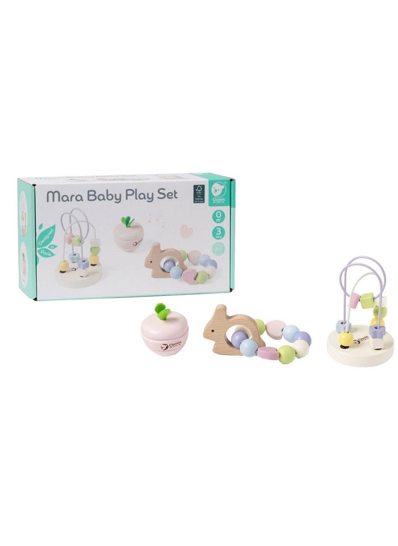 Classic World - Classic World Mara Baby Play Set - Wooden Baby Toy Set, Educational Toy for Infants, Early Learning Playset, Gift for Babies - Image 1
