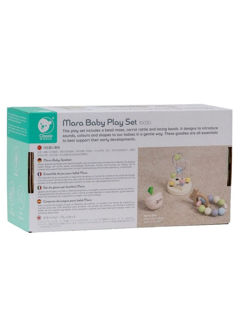 Classic World - Classic World Mara Baby Play Set - Wooden Baby Toy Set, Educational Toy for Infants, Early Learning Playset, Gift for Babies - Image 1