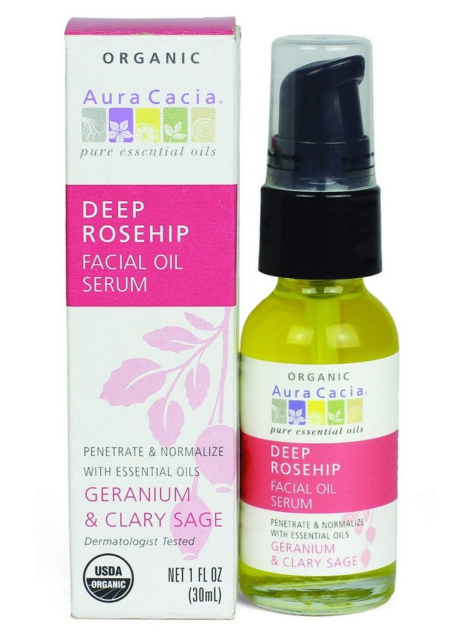 Aura Cacia Aura Cacia - Rosehip Restoring Serum | Organic Facial Care | 1 fl. oz.  - Image 1