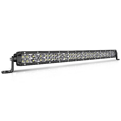 Slim LED Light Bar 22 Inch AKD Part 180W Ultra Slim Dual Row Offroad Driving Light Spot Flood Combo Bumper Grille Light Bar for Trucks Pickup UTV ATV Ram Chevy GMC RZR Tesla