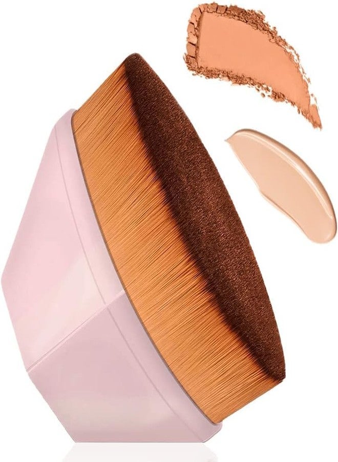 MEBISO Foundation Makeup Brush with Protective Case - Travel-Friendly Foundation Blending Brush for Liquid, Cream, Concealer, and Flawless Powder Application - Perfect for Women On-The-Go. (PINK) - Image 1