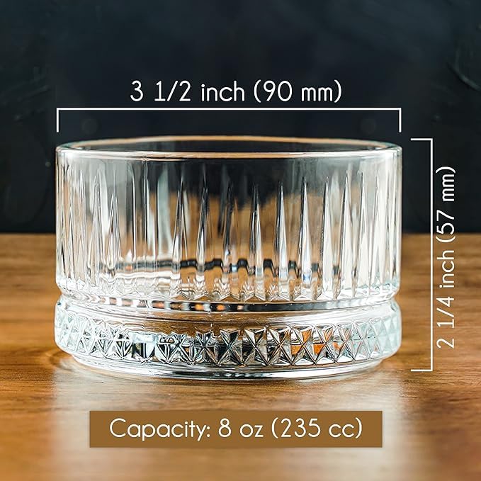 Red-Rubby Crystal Bowls Set for Kitchen Prep, Glass Pinch Bowls for Cooking and Serving, Great for Salad, Sauce, Dipping, Dessert and Side Dishes, Set of 2 - Image 2