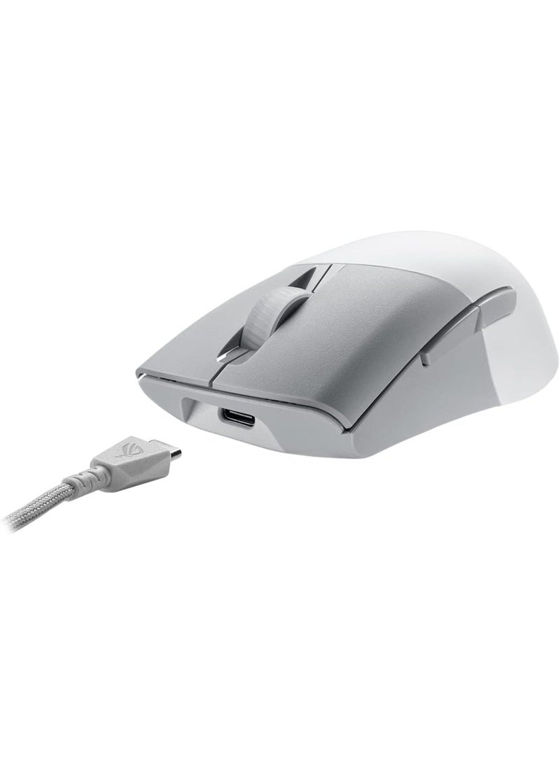 ASUS ROG Keris Wireless AimPoint Gaming Mouse, Tri-mode connectivity 2.4GHz RF, Bluetooth, Wired, 36000 DPI sensor, 5 programmable buttons, ROG SpeedNova, Replaceable switches, Paracord cable - Image 4