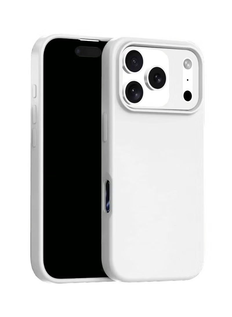 ELTRAZONE Soft Liquid Silicone Case Cover for Apple iPhone 17 Pro Max 5G (2025) – Shockproof Slim Fit Full Body Protective Case with Anti-Scratch Microfiber Lining & Smooth Matte Finish – White (MCRPSN) - Image 1