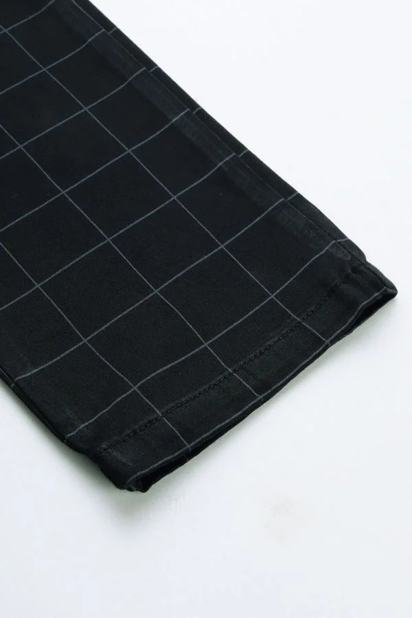 The Indian Garage Co Men Slim Fit Checked Mid-Rise Chinos