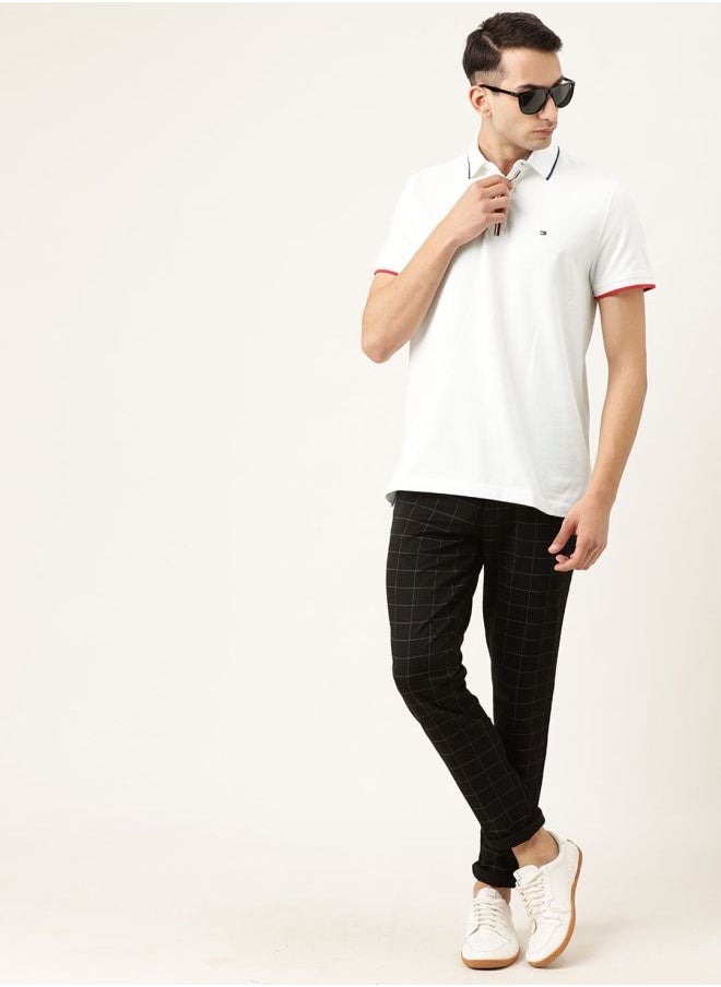 The Indian Garage Co Men Slim Fit Checked Mid-Rise Chinos  - Image 5