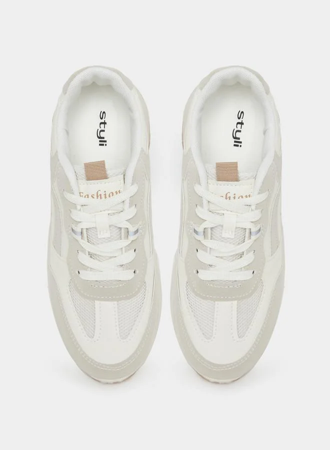 Styli Styli Chunky Sole Lace Up Sneakers