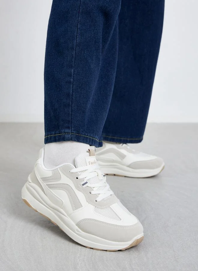 Styli Styli Chunky Sole Lace Up Sneakers