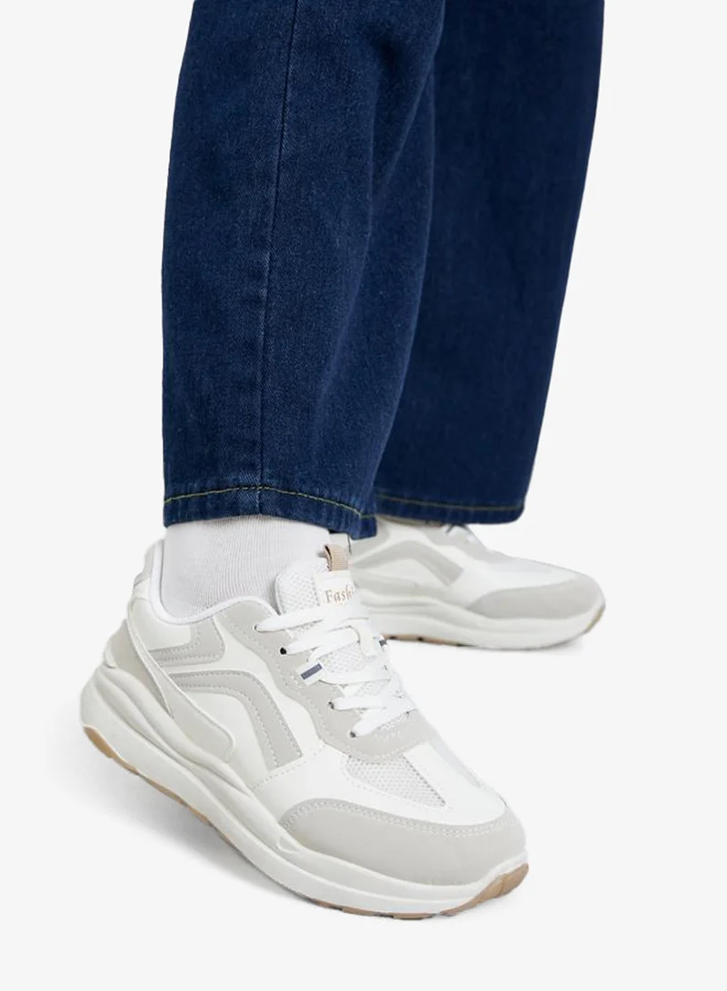 Styli Active Chunky Sole Lace Up Sneakers