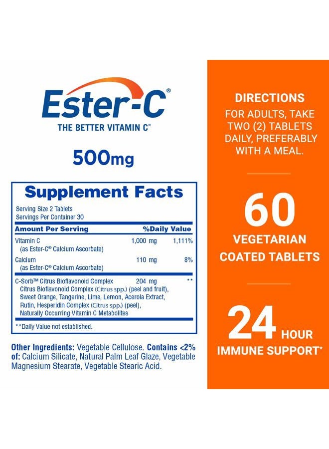 Ester - C Vitamin C, 500mg Tablets, 60-Count, Unflavored (Packaging May Vary) - Image 2