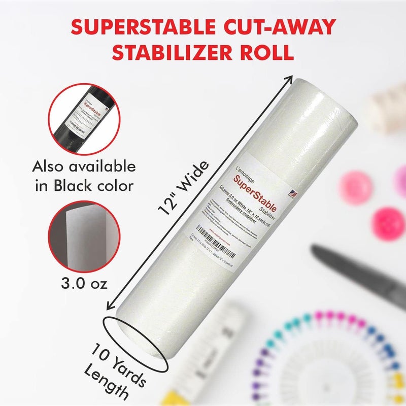 Superpunch Cutaway 3.0 oz Stabilizer, SuperStable White Thick Cut Away Stabilizer for Embroidery – 7.5 inch x 8 inch, 500 Precut Sheets Superstable Machine Stabilizers Backing, Made in USA (White) - Image 2