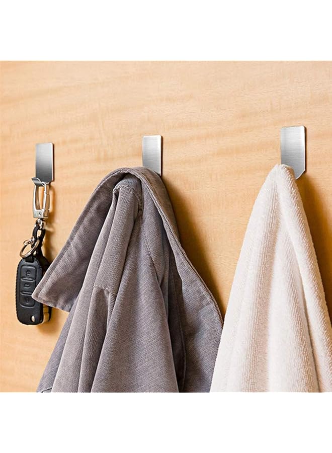 إيروريكس خطافات لاصقة متينة لتعليق المناشف من الفولاذ المقاوم للصدأ، خطافات لاصقة لتعليق المطبخ والحمام والمنزل، عبوة من 8 قطع - Image 4