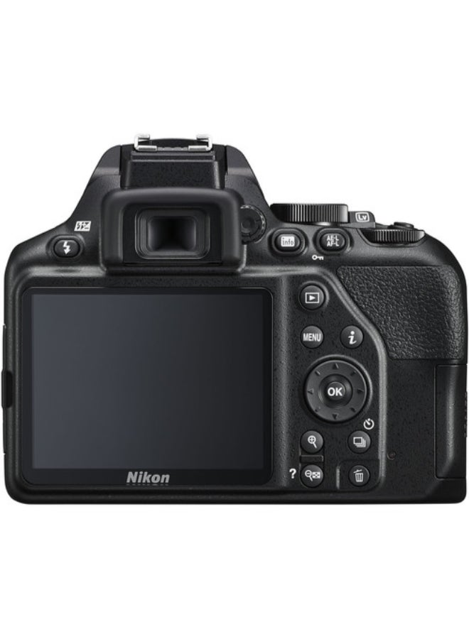 نيكون كاميرا D3500 رقمية بعدسة أحادية عاكسة من نوع VR مقاس 18-55 مم/75-300 مم مع مجموعة إكسسوارات - Image 3