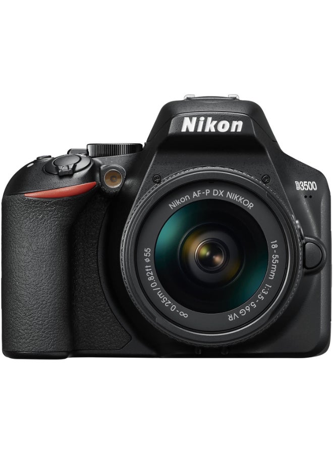 نيكون كاميرا D3500 رقمية بعدسة أحادية عاكسة من نوع VR مقاس 18-55 مم/75-300 مم مع مجموعة إكسسوارات - Image 2
