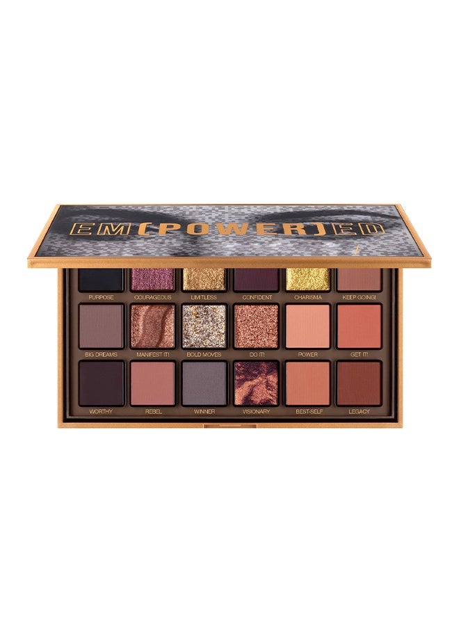 OCHEAL Empowered Eyeshadow palette Multicolour, 18 Colors Matte Shimmer Glitter Multi Reflective Shades Ultra Pigmented Makeup Eye Shadow Powder Waterproof Eye Shadow  - Image 1