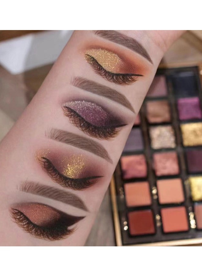 OCHEAL Empowered Eyeshadow palette Multicolour, 18 Colors Matte Shimmer Glitter Multi Reflective Shades Ultra Pigmented Makeup Eye Shadow Powder Waterproof Eye Shadow  - Image 5