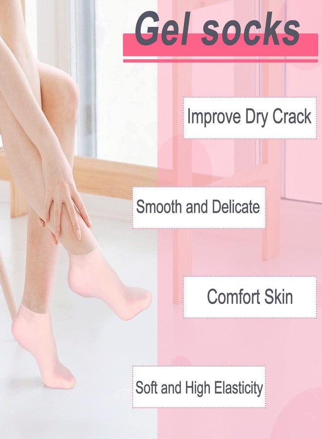SATINIOR 3 Pairs Silicone Socks for Dry Cracked Feet Women Foot Therapy Spa Pedicure Silicone Sock Repairing Silicones Moisturizing Socks for Softening Rough Skin(X-Large) - Image 4