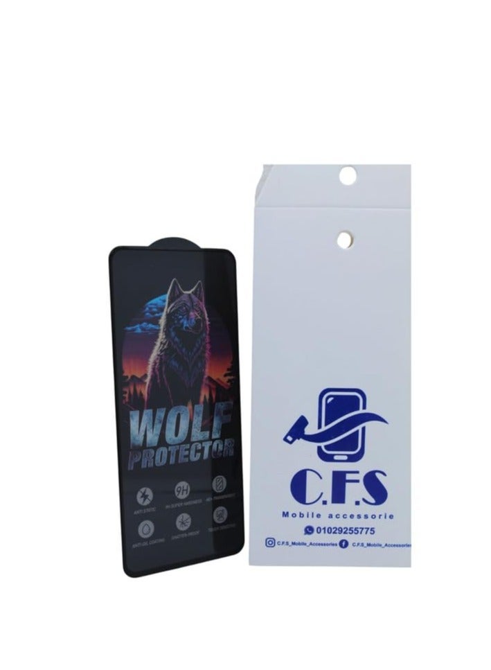 Wolf Protector Design Tempered Glass Screen Protector for Realme C75 - Clear & Black - Image 3