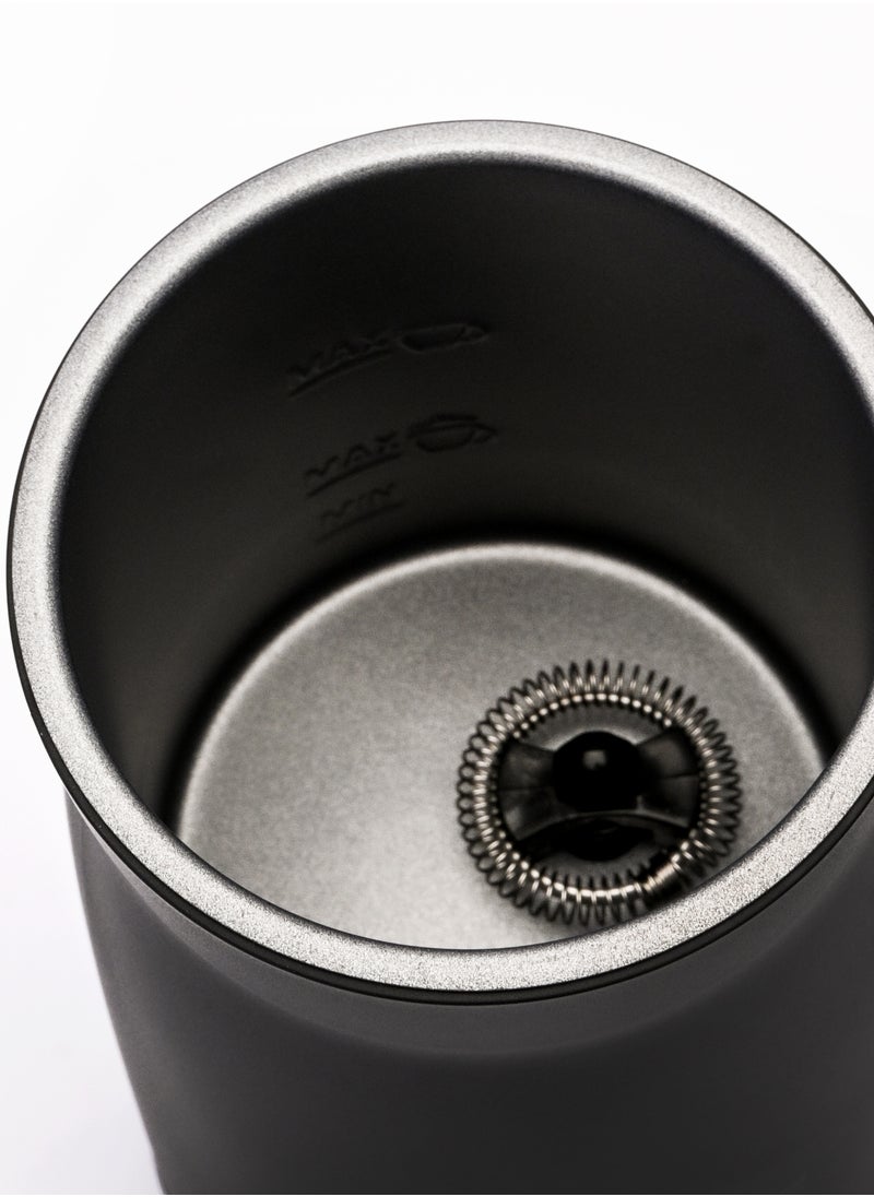 Home - Power: 220-240V 50-60Hz-500W. Up to 150 ml foam or 300 ml when heated. 4 functions for milk processing. Silicone cover protects against splashing. High-quality appearance and feel. Non-stick coating ensures easy cleaning. Hygienic stainless steel inner casing. Designed with side whisk. Detachable design. Ergonomic handle. - Image 1