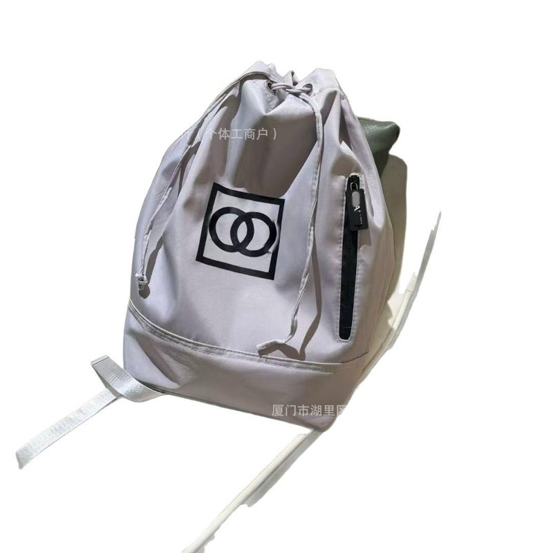 Lightweight Grey Nylon Sports Duffel Bag, Gym and Travel Carry Bag - Image 5
